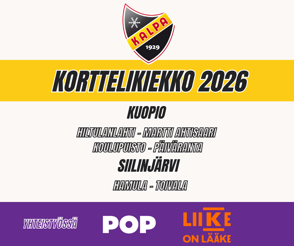 POP-Korttelikiekko alkaa viikolla 3 - ilmoittautuminen avattu!