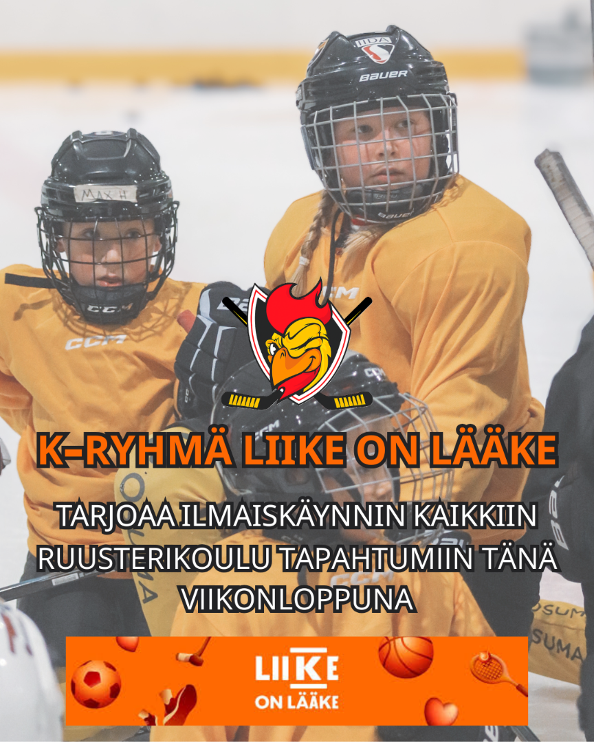 Ruusterikoulut viikolla 11 - K-ryhmän Liike on Lääke tarjoaa ilmaisen tapahtumaviikonlopun!