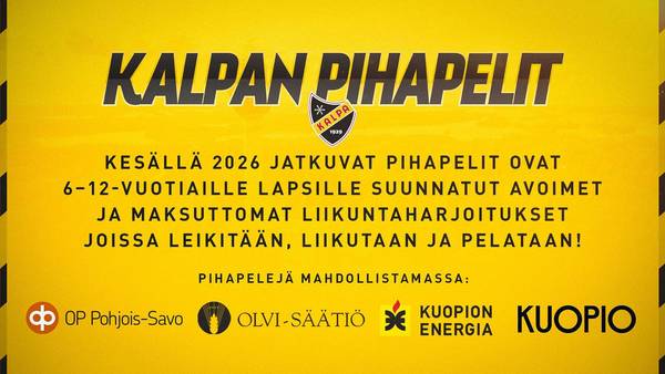 KalPan Pihapelit starttaavat ensiviikolla - Ilmaista liikuntaa 6-12 -vuotiaille!