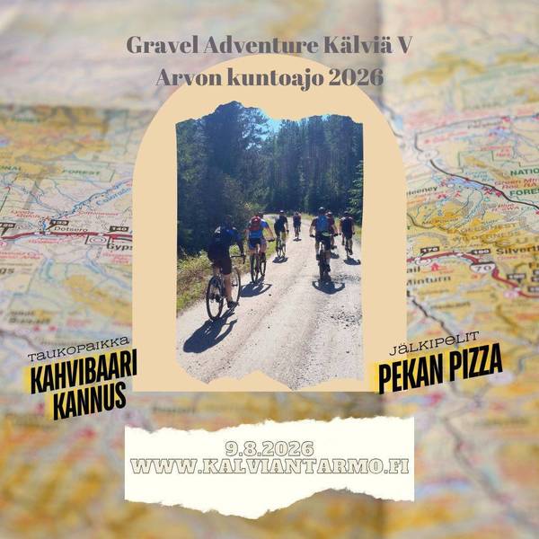 Gravel Adventure Kälviä V ja Arvon kuntoajo 9.8.2026