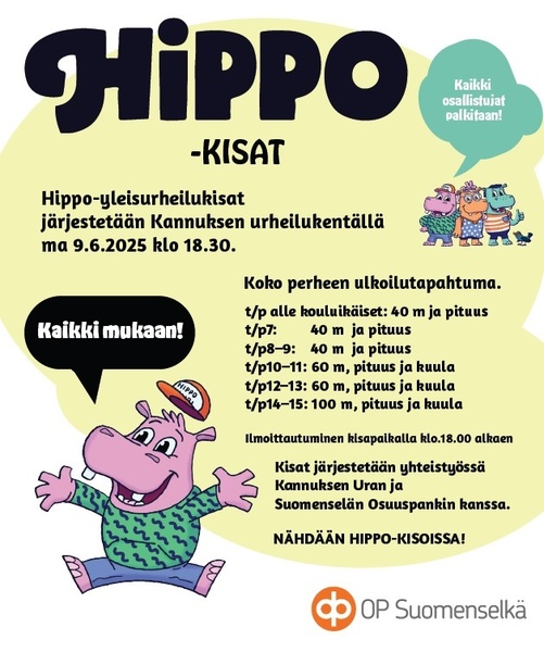 Seurakisat alkavat 9.6.2025 Hippo-kisoilla