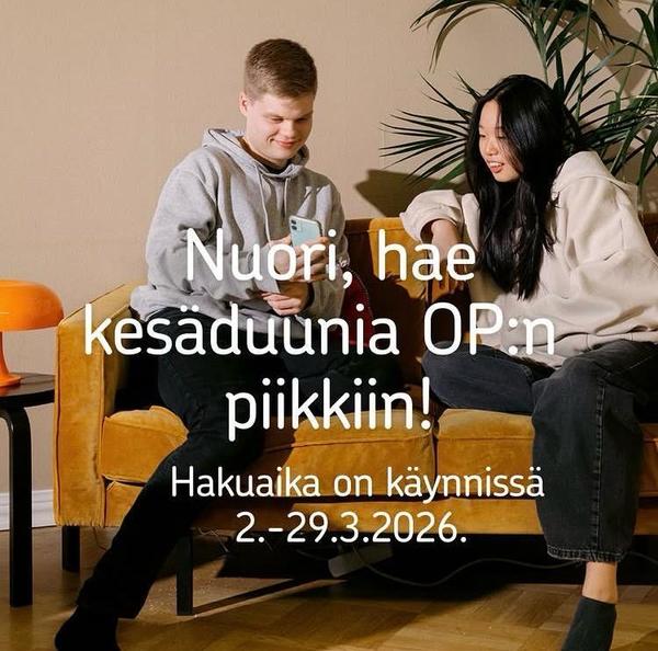 Hei 15–17-vuotias nuori, tule meille kesätöihin!