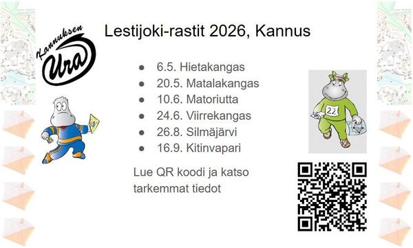 Lestijoki-rastit 2026 Kannuksessa