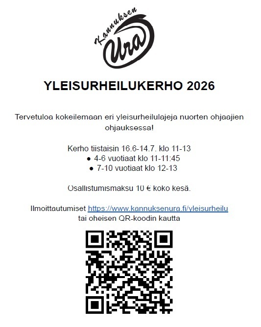 Lasten yleisurheilukerho alkaa 16.6.2026, ilmoittautuminen avattu