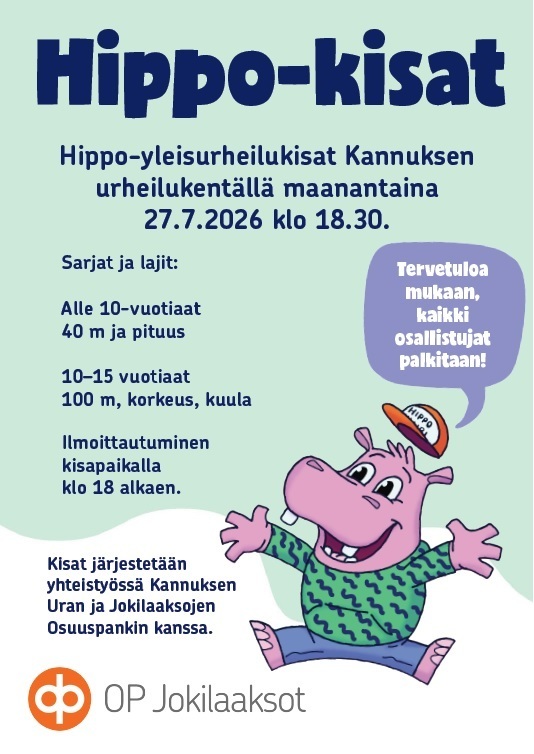 Hippo-kisat 27.7.2026 klo 18:30 Kitinkankaan urheilukentällä