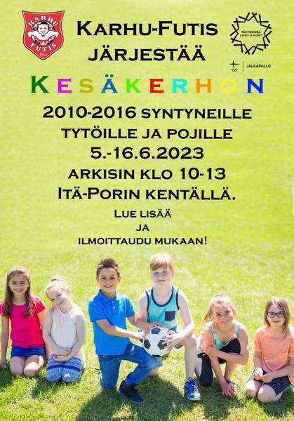 Karhu-Futis järjestää kesäkerhon 2010-2016 syntyneille lapsille