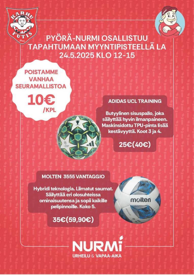 Pyörä-Nurmi mukana Karhu-Futis -päivässä