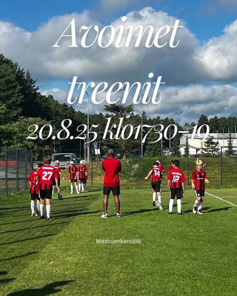 Avoimet treenit 2014 syntyneille pojille