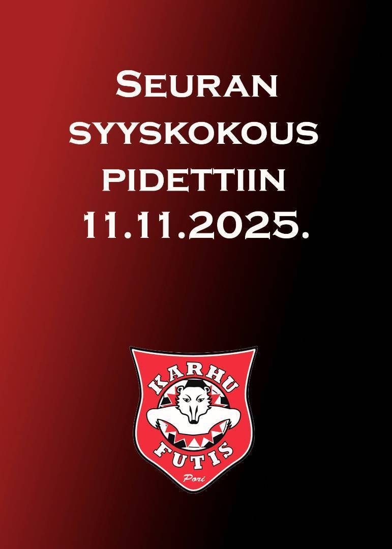 Karhu-Futiksen syyskokous pidettiin 11.11.2025.