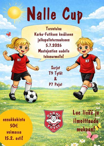 Nalle Cup 2026 pelataan 5.7.2026!