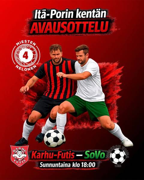 Itä-Porin kentän avausottelu 17.5.2026 klo 18.00