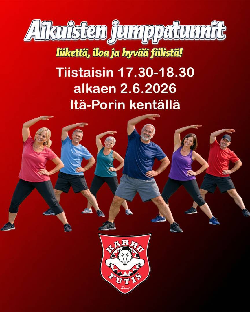 Aikuisten Jumppatunnit Itä-Porin kentällä tiistaisin