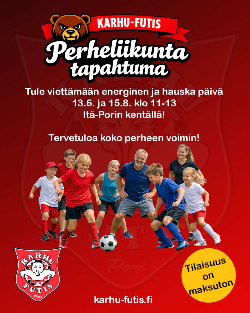 Perheliikuntatapahtumat 13.6. ja 15.8.