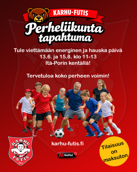 Perheliikuntatapahtumat 13.6. ja 15.8.