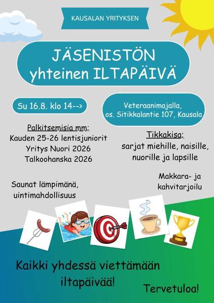 Lentopalloilijoiden ja muun jäsenistön iltapäivä Veteraanimajalla