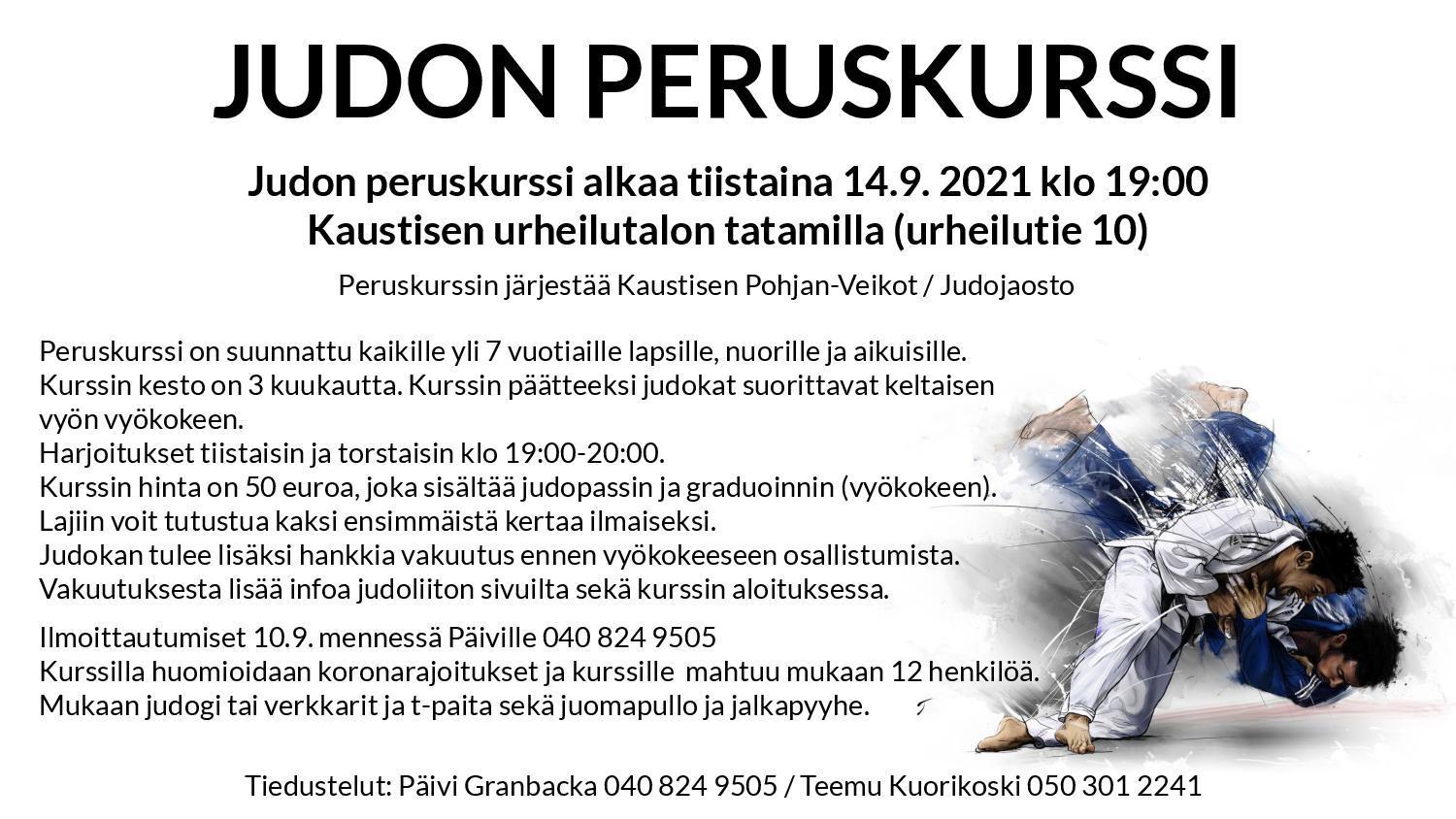 Judon peruskurssi alkaa 14.9