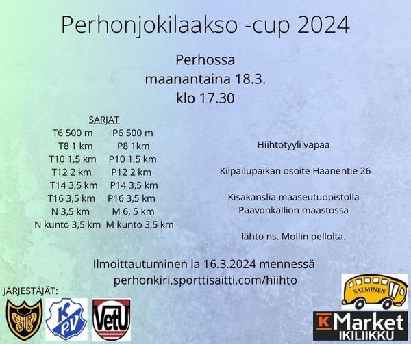 PERHONJOKILAAKSO CUP PERHO 18.3.2024