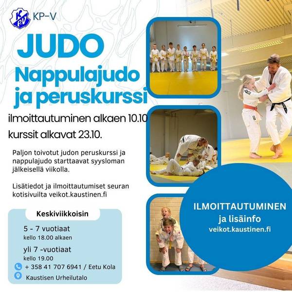 Nappulajudo ja peruskurssi INFO sekä ilmoittautuminen