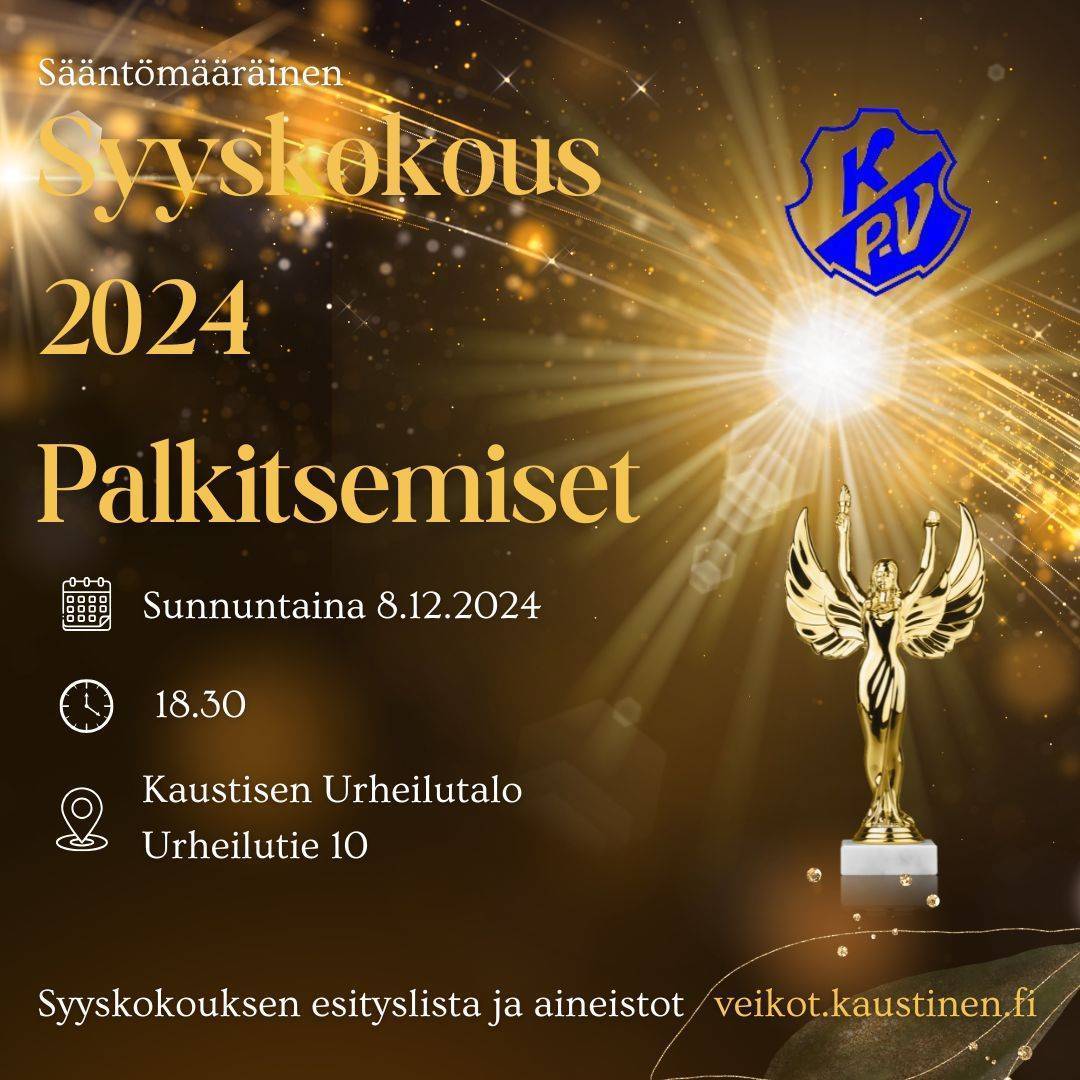 Syyskokous ja palkitsemistilaisuus