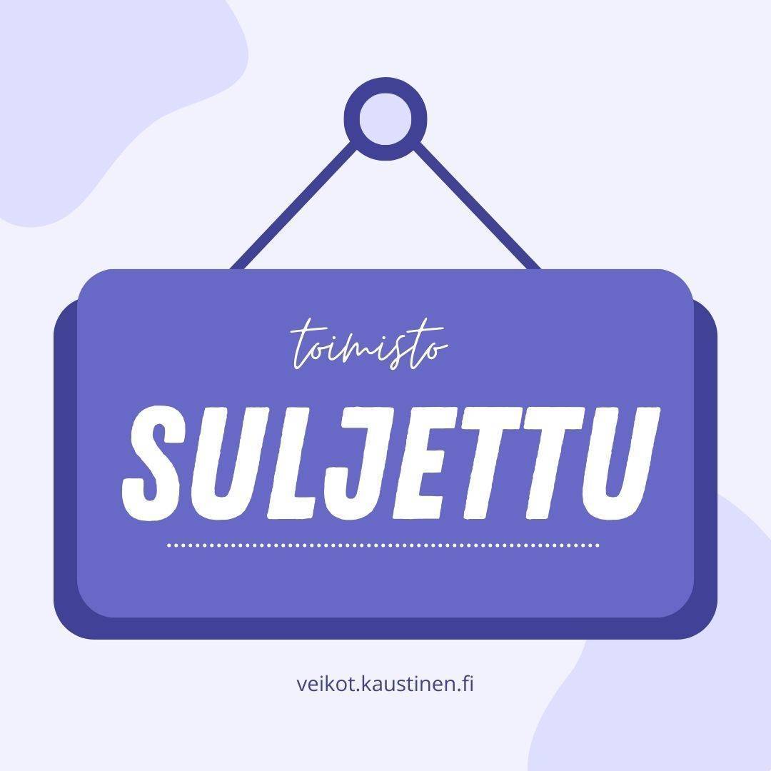 Toimisto suljettu ma-ti 19-20.5