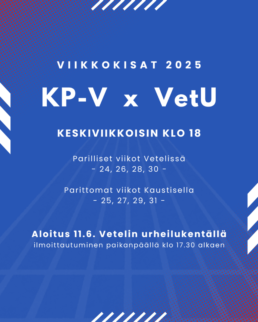 Yleisurheilun viikkokisat alkaa 11.6.