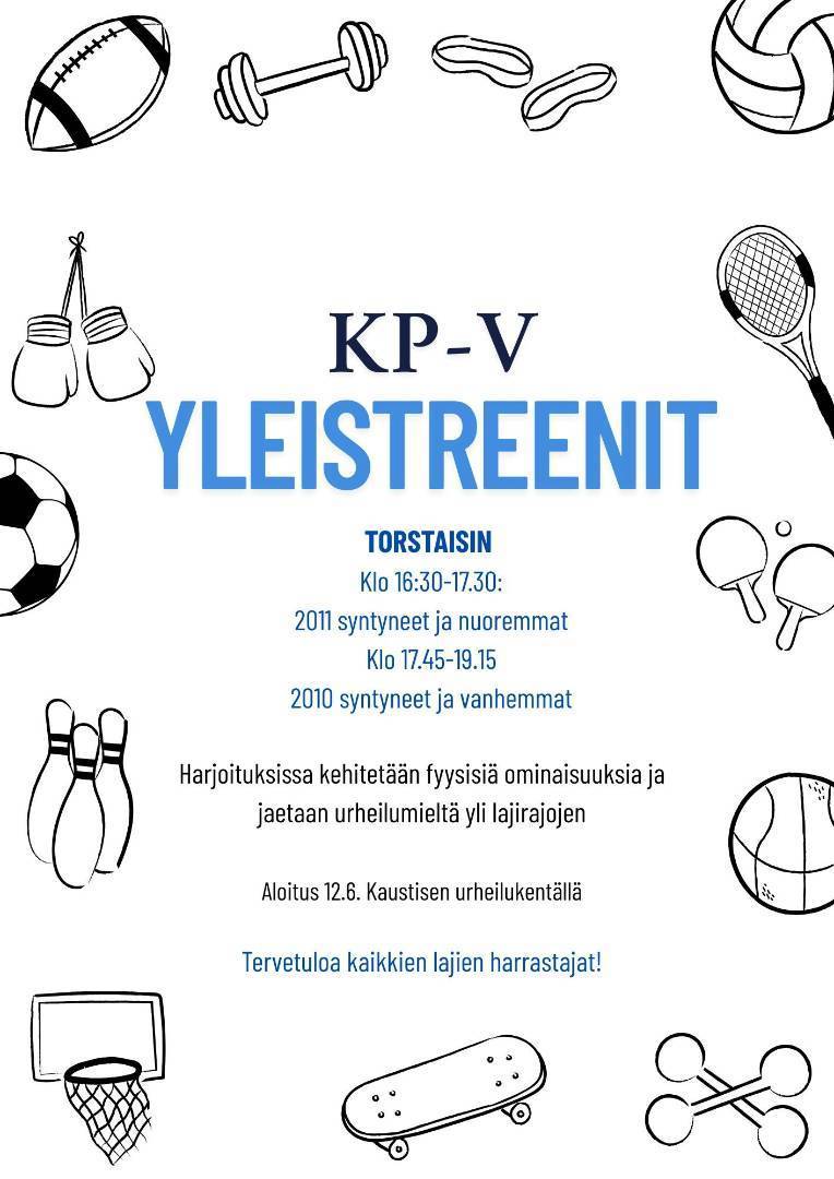 KP-V yleistreenit kaikkien lajien harrastajille