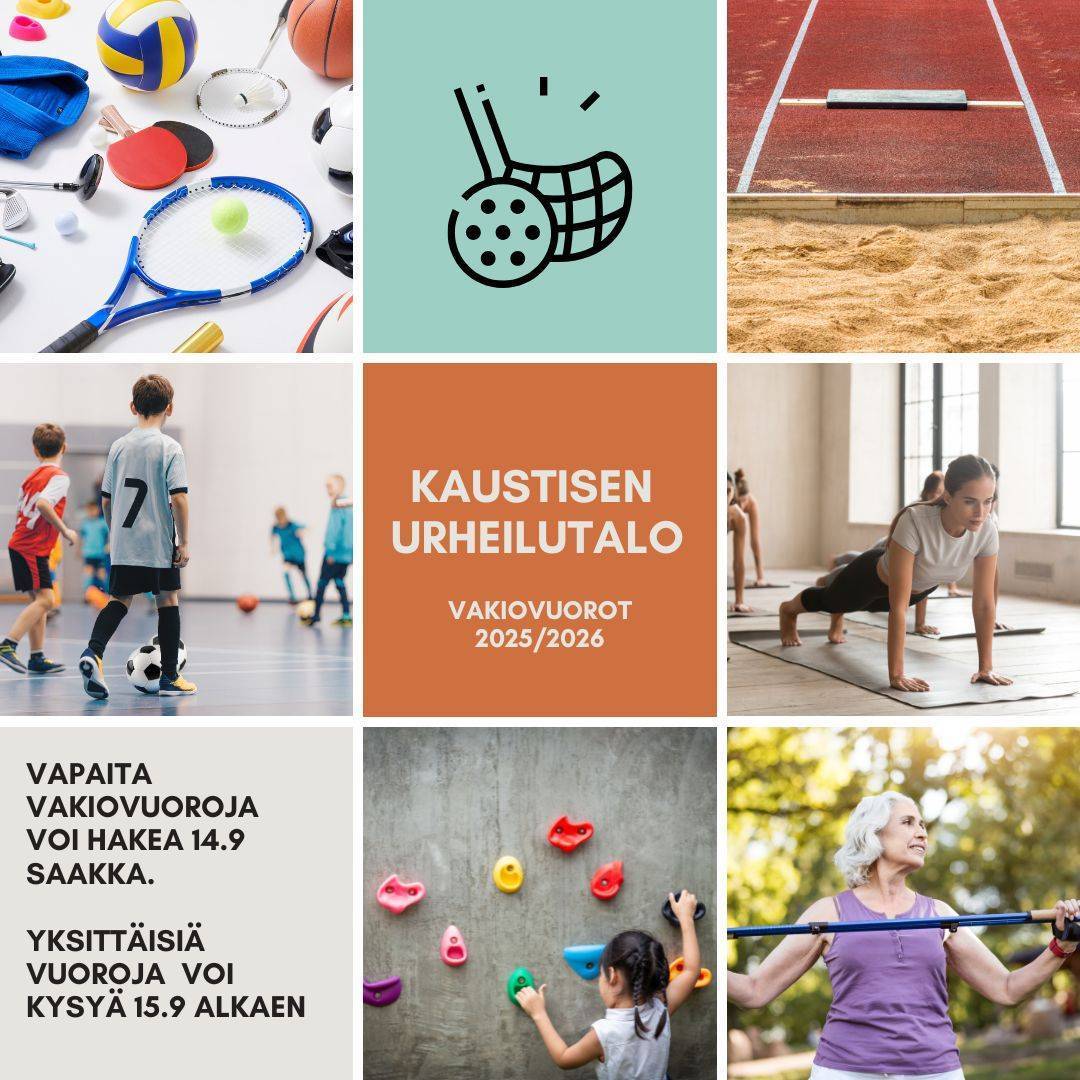 Talvikauden vakiovuorot urheilutalolla 25/26
