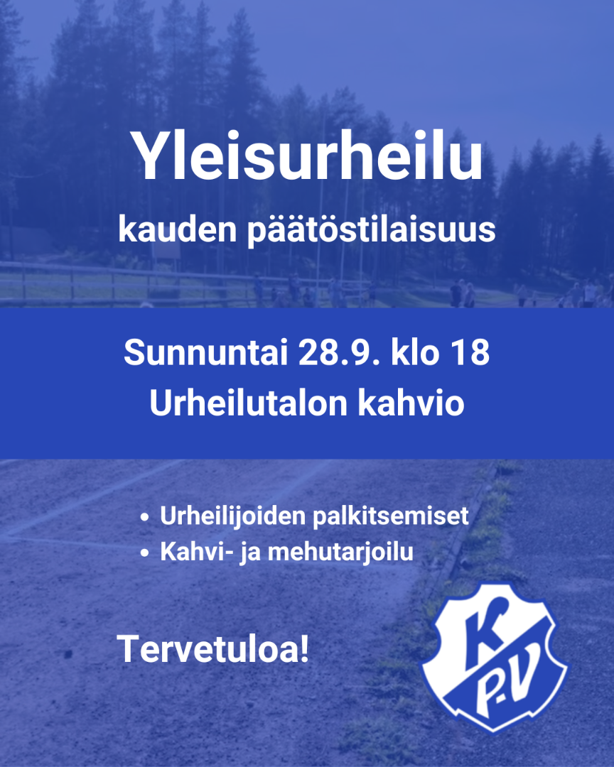 Yleisurheilu päätöstilaisuus 28.9.