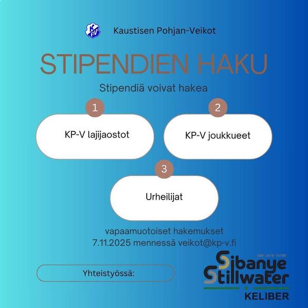 KP-V ja Sibanye Stillwater Keliber-hankkeen stipendien haku