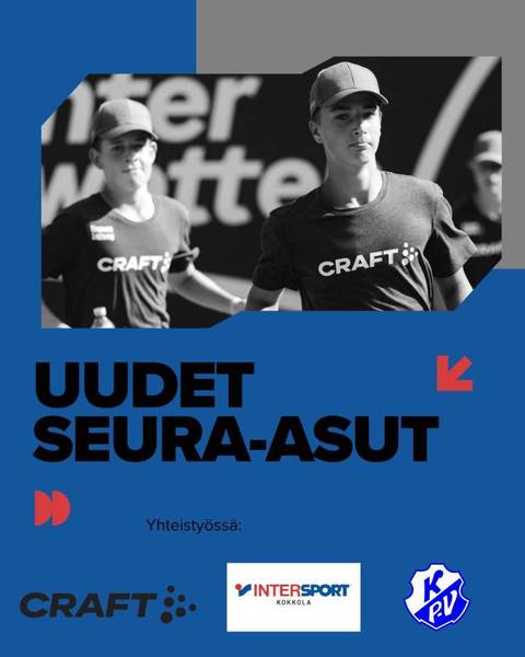 Seura-asut 2026 – uusi toimittaja Craft & yhteistyökumppani Intersport Kokkola
