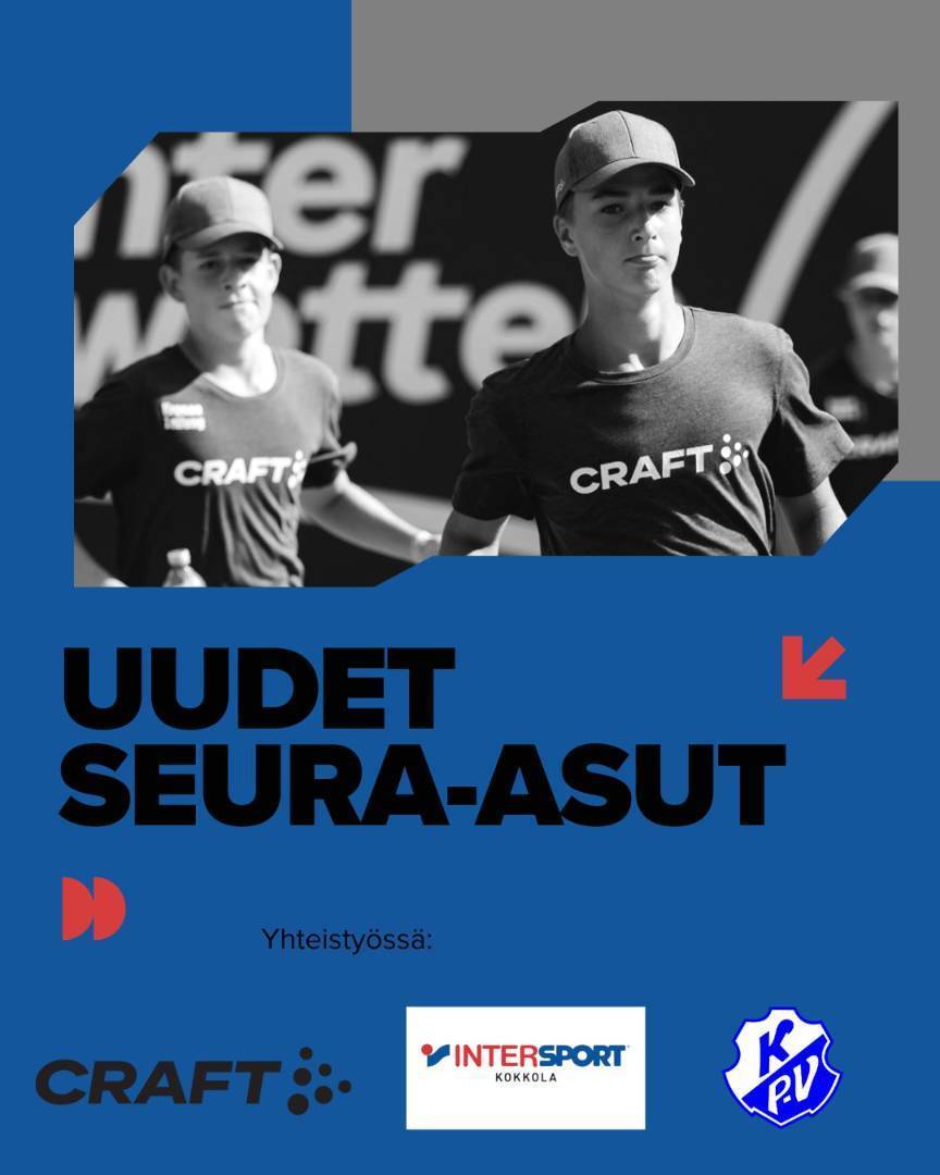 Seura-asut 2026 – uusi toimittaja Craft & yhteistyökumppani Intersport Kokkola
