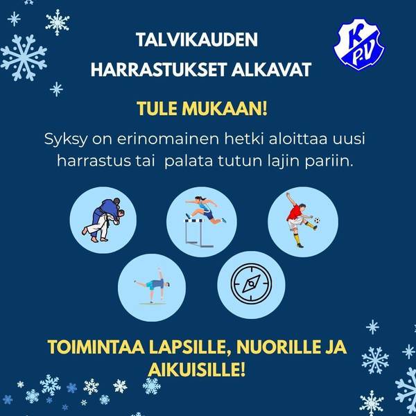 Talvikauden harrastukset käynnistyvät – tule mukaan!