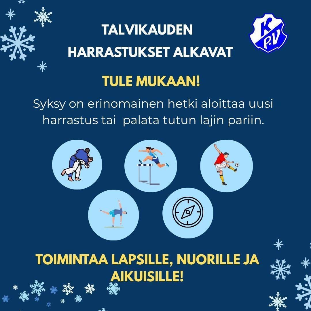 Talvikauden harrastukset käynnistyvät – tule mukaan!