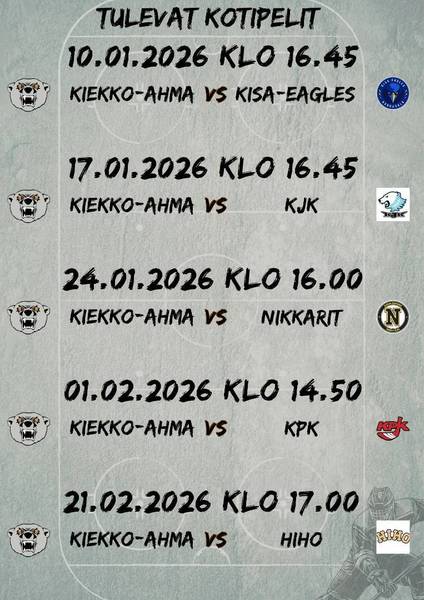 II-divisioona kotiottelut 2025-2026