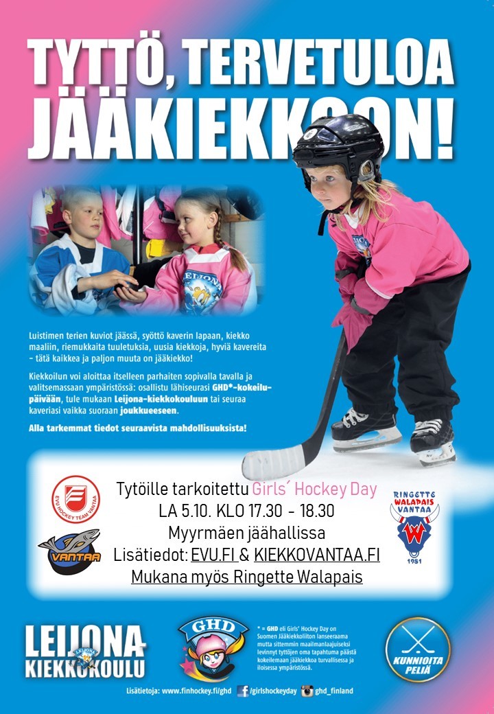 TULE MUKAAN TYTTÖKIEKKOON - GIRLS' HOCKEY DAY 5.10.