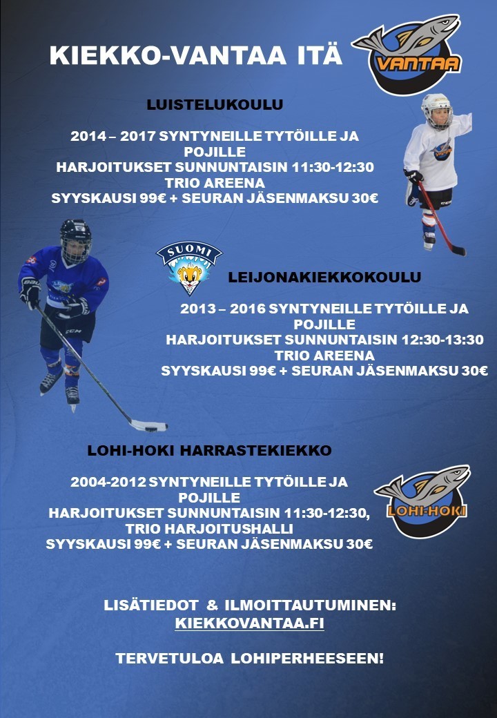 Luistelukoulu, Leijonakiekkokoulu & Lohi-Hoki syyskauden loppu puoleenhintaan