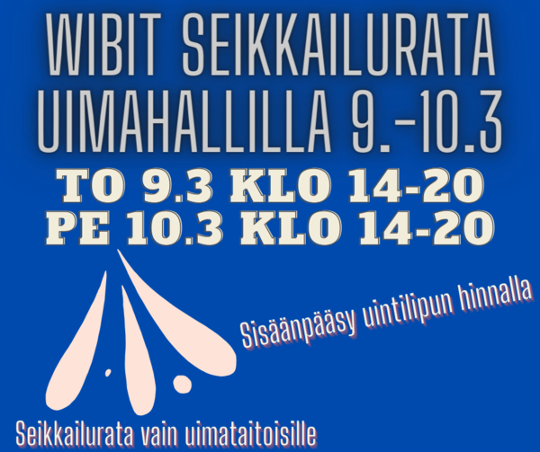 Haapajärven uimahallilla Wibit-seikkailurata 9.-10.3.2023