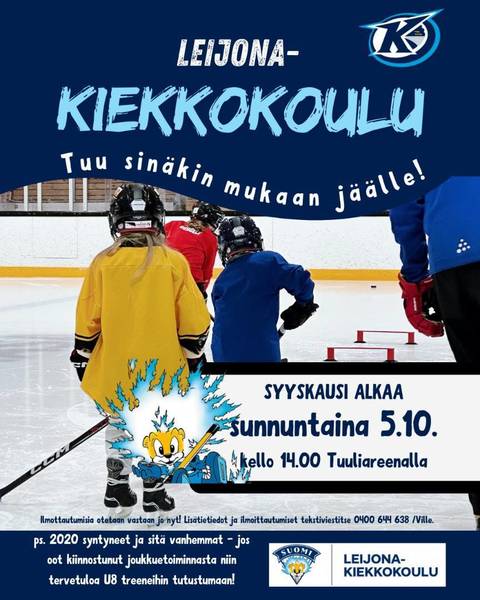 Leijona-kiekkokoulu alkaa sunnuntaina 05.10.2025!