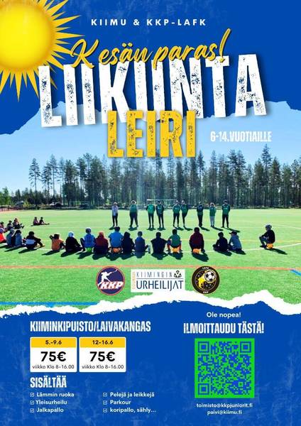 Liikuntaleirit 2023 - Paikkoja vielä auki!