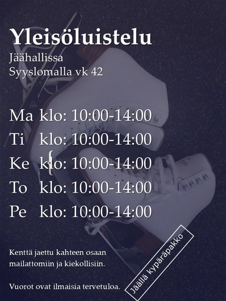 Syyslomalla luistelemaan 