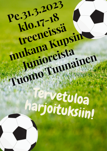 Tuomo Tuunainen mukana harjoituksissa...