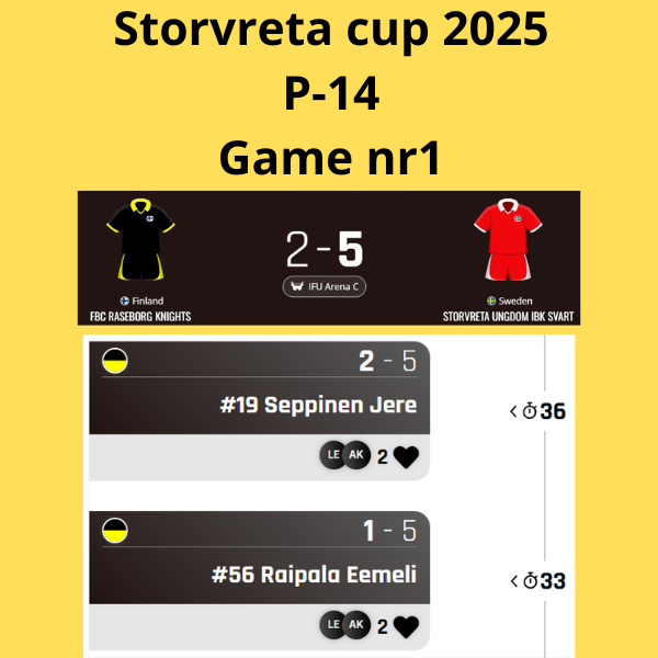 Storvreta cup 2025 Game NR 1