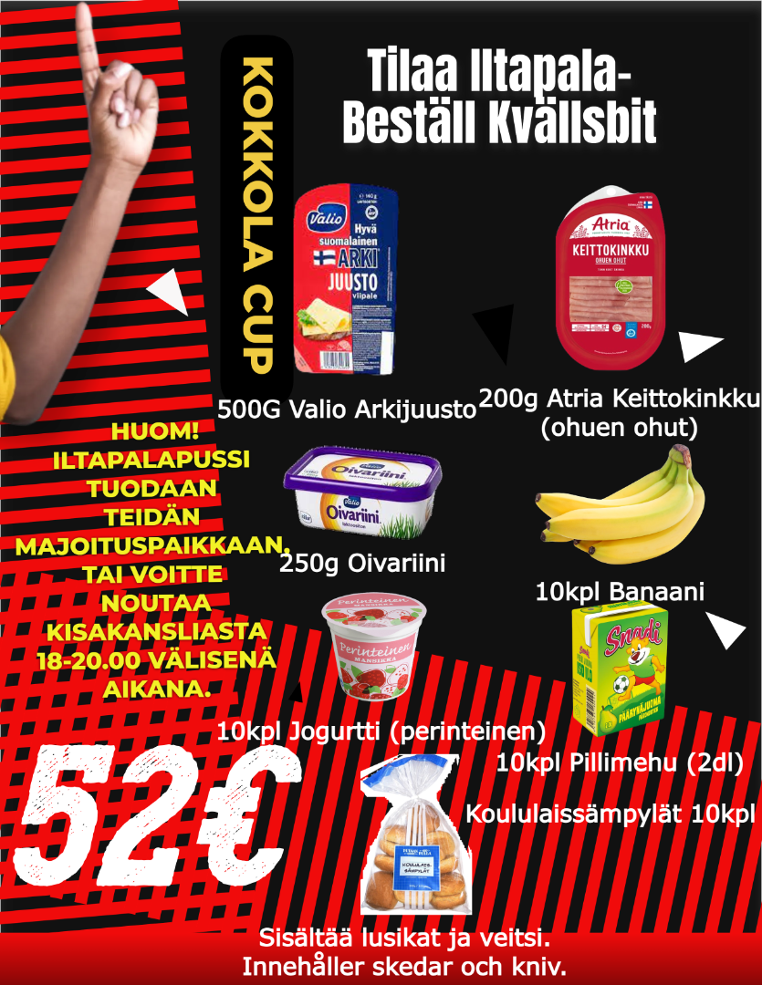 ILTAPALA/KVÄLLSBIT/EVENING MEALS