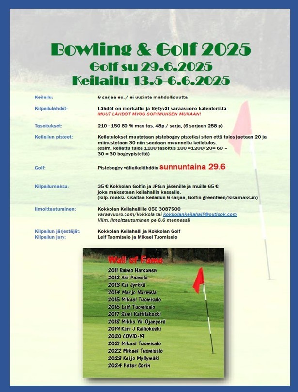 Bowling & Golf 2025