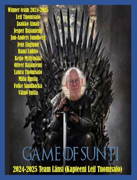 Länsi voitti Game of Suntin