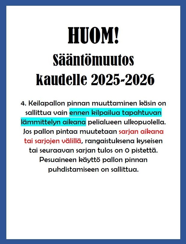 Sääntömuutos