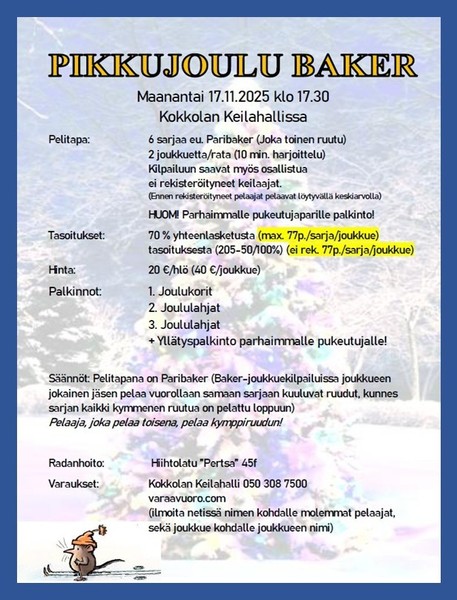 Pikkujoulu Baker