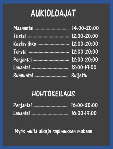 Sunnuntait suljettu tammikuussa