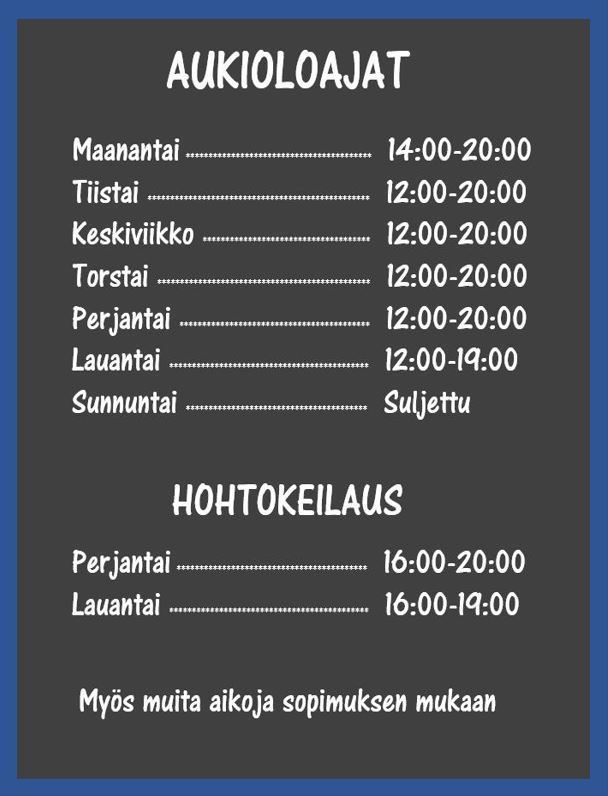 Sunnuntait suljettu tammikuussa