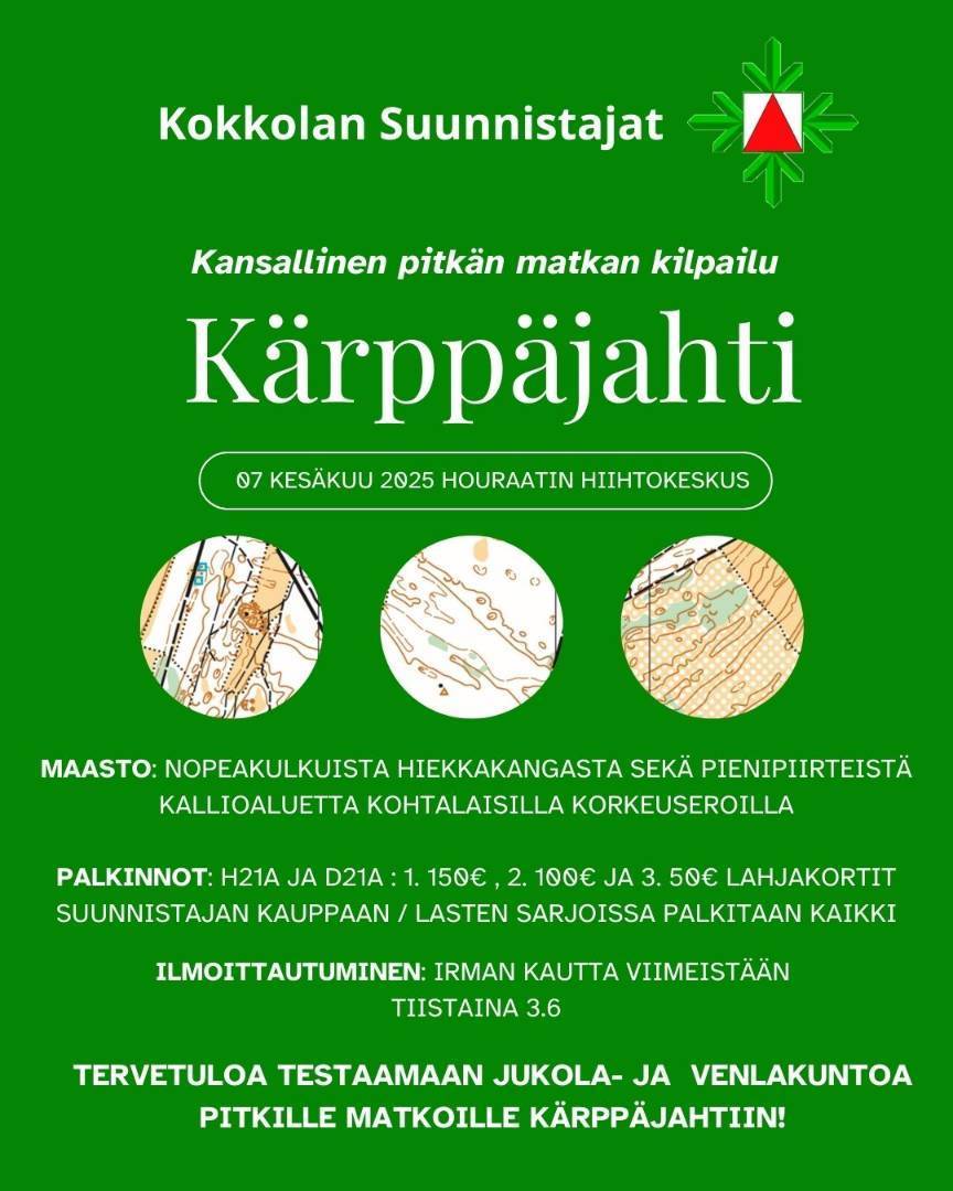 Kärppäjahti ja Kompassi-cupin 3. osatapahtuma  la 7.6. 